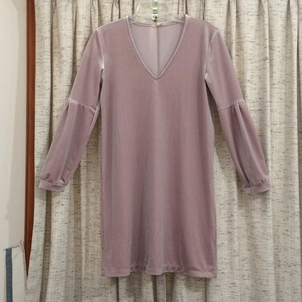 Madewell Balloon Sleeve Velvet Dress